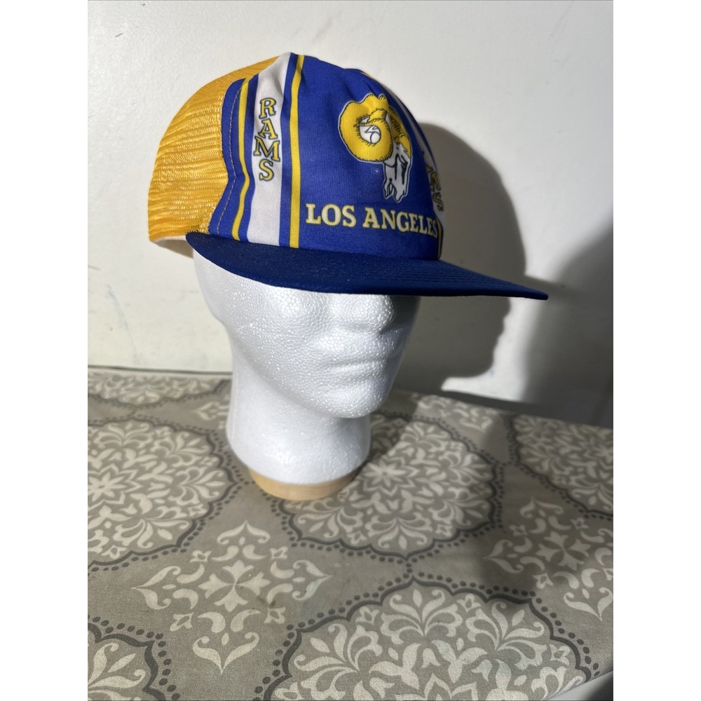 Los Angeles Rams Hat NFL Vtg  80's New Era Trucker Snapback Adult Cap